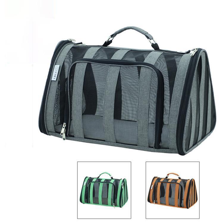 ペットキャリーバッグ 小型犬用 トートバッグ ペット キャリア 折りたたみ式 メッシュ 子猫用 透明 お散歩 スリングバッグ キャリーケース