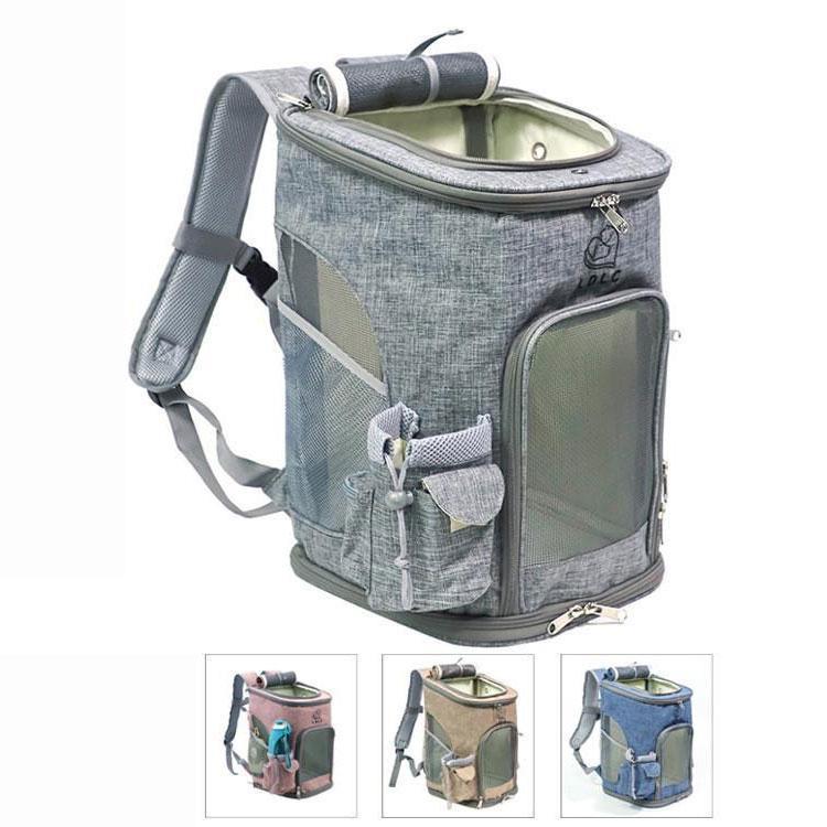 ペットキャリーバッグ 小型犬用 バックパック/リュック ペット キャリア 折りたたみ式 通気性良い 子猫用 お散歩 スリングバッグ キャリーケース