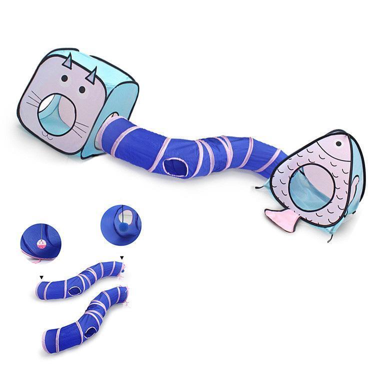 ねこトンネル 猫ハウス キャットトンネル 簡単収納 運動不足対策 キャットトイ ペットハウス ストレス発散 ねこ 遊べる おもちゃ 猫グッズ 人気 折りたたみ