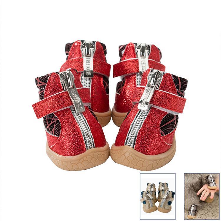 ドッグシューズ 犬の靴 犬用靴 ブーツ ペットシューズ 滑り止め お散歩 肉球保護 傷防止 ケガ防止 ソフト 中型犬 小型犬 転倒防止 履かせやすい