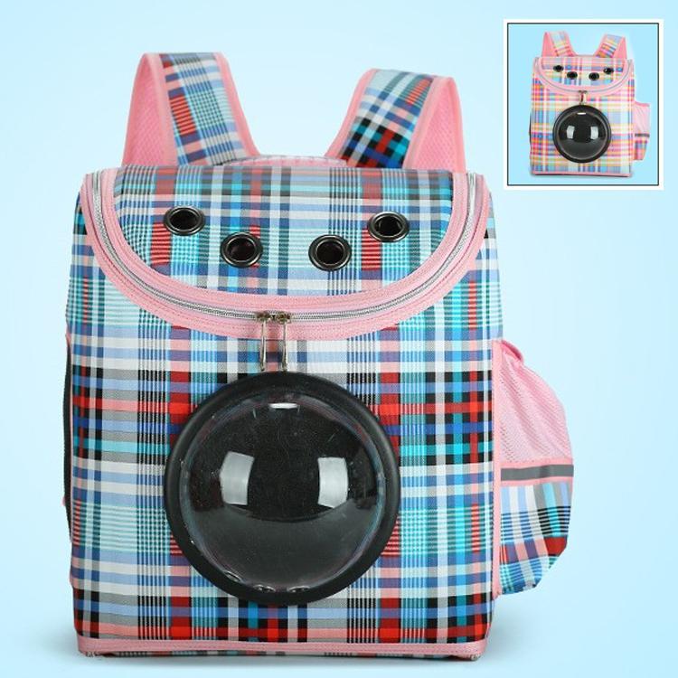 ペットキャリーバッグ 小型犬用 子猫用 バックパック チェック柄 ペット キャリア スリングバッグ キャリーケース