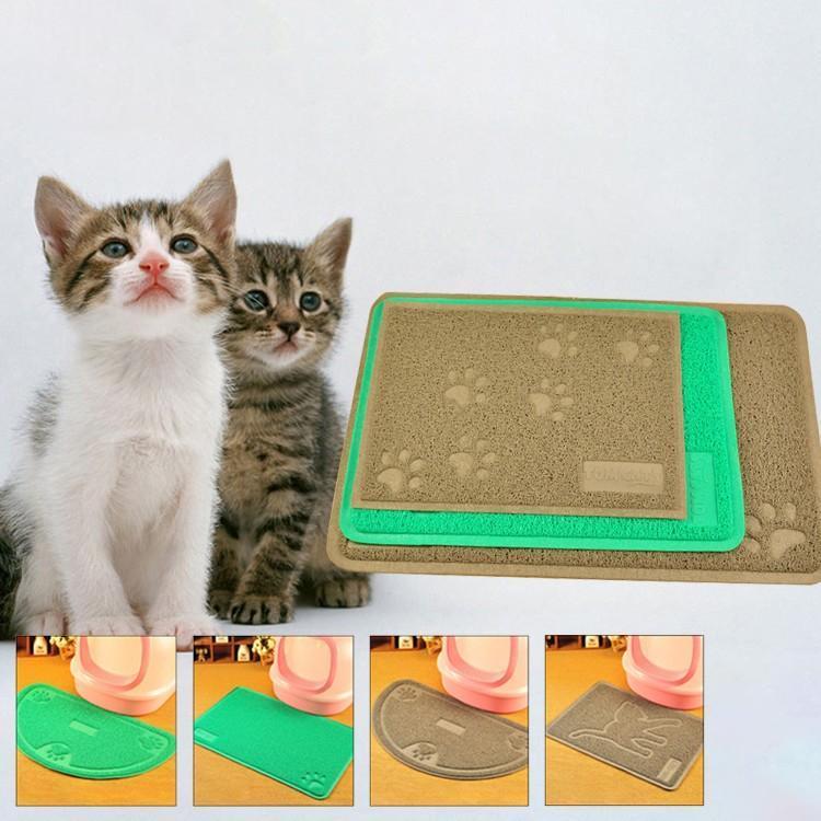 猫砂パッド ペット 猫マット製品　猫トイレマット 飛び散り防止 滑り止めマット 脱臭 抗菌 ネコ砂 猫用..