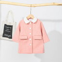 キッズコート 秋冬 コート 女の子 子供服 ラシャコート ジュニア アウター ジャケット 可愛い カジュアル 8090100110120130