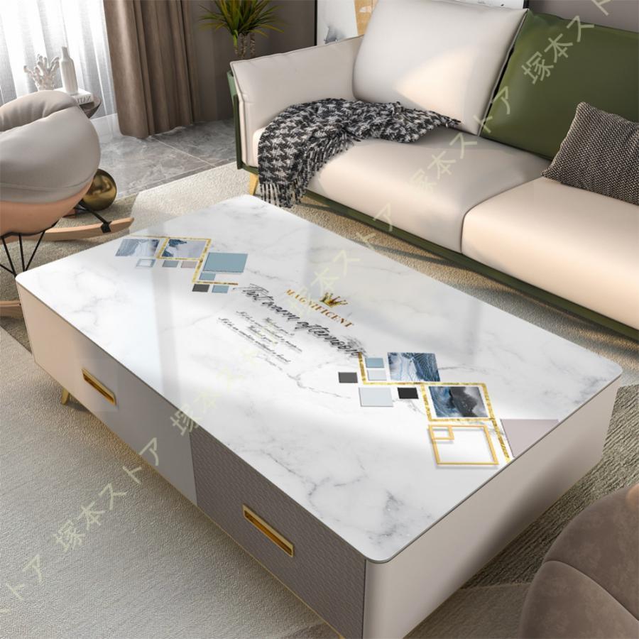 PVC製 抽象的 テーブルクロス ビニールクロス テーブルマット デスクマット ビニールマット 学習テーブルマット テーブルカバー 長方形 正方形 撥水加工 耐熱