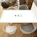 食卓カバー 北欧風 長方形 PVC製 植物 プリント テーブルカバー おしゃれ 撥水 防水 防油 耐熱 テーブルクロス テーブルマット 汚れ防止 多用途 耐久性