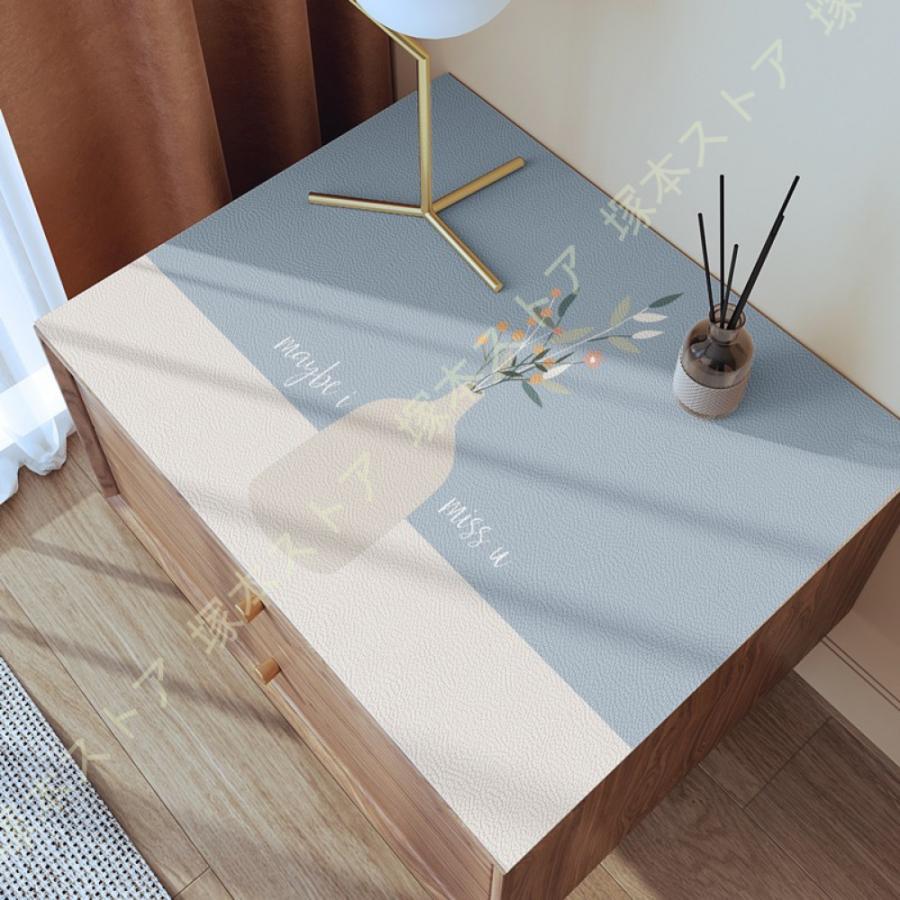 モダン デスクマット テーブルマット 超大型 おしゃれ 防水 防滑 汚れ防止 レザー調 マット 無地 滑り止め付き カット自由 学習机 マウスパッド 在宅勤務