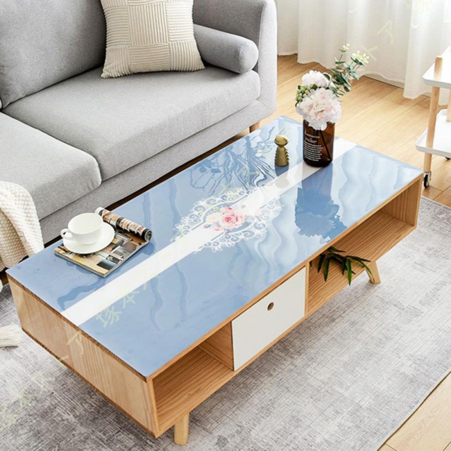 テーブルクロス PVCテーブルマット 厚さ 1.5mm 長方形 正方形 北欧INS オフィステーブルマット 果物図案 コーヒーテーブルクロス 防水 耐久 汚れ防止 キズ防止