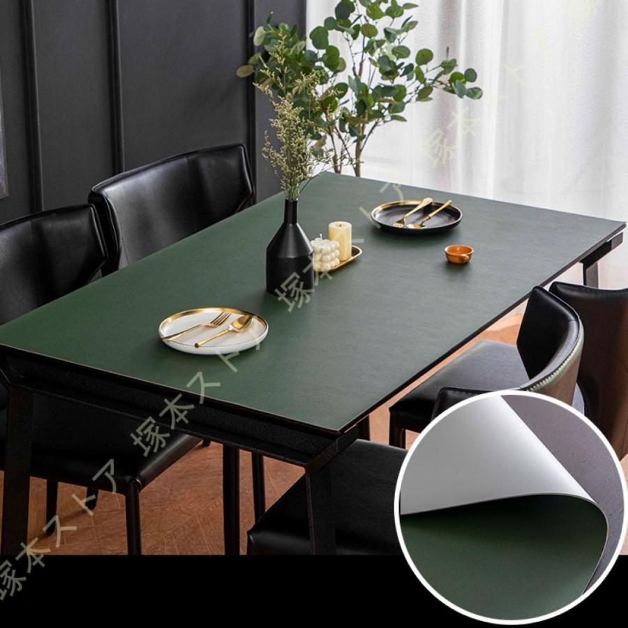 レザー テーブルマット テーブルクロス デスクマット ビニールマット テーブルカバー 白 ビニール 無地 大きい 長方形 正方形 防水 撥水 耐熱 耐久 汚れ防止