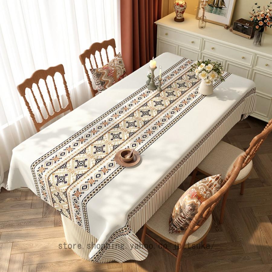 テーブルクロス 撥水 花柄 PVC素材 田園風 大きいサイズ 上品 防水 おしゃれ かわいい テーブルマット 撥水 多用途 長方形 家庭用 汚れ防止 食卓カバー 拭ける