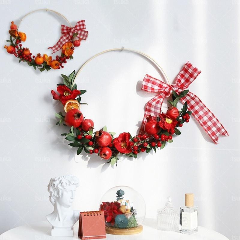 ドア飾り リースWelcome 玄関リース おしゃれ 造花 母の日 ギフトドアリース フラワーリース 花輪 カフェ 喫茶店 店舗 玄関リース 壁飾り 枯れない花 壁掛け