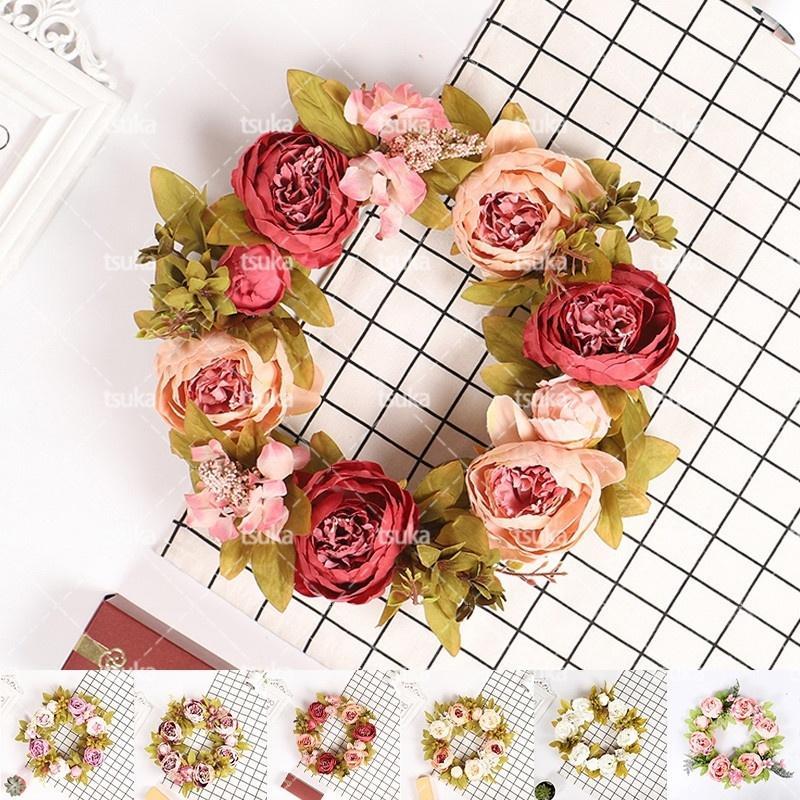 枯れない花 リース 母の日 玄関リース手作り 造花 お花 ギフト 母の日 敬老の日 還暦祝い 結婚祝い クリスマス リース 玄関飾り インテリア おしゃれ 壁掛...