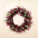 リース 結婚式 花輪 直径45cm 玄関リース 造花 店舗 玄関 壁掛け 庭園 飾り フラワーギフト クリスマス ハロウィン リース 屋外 結婚式 装飾用 ナチ...
