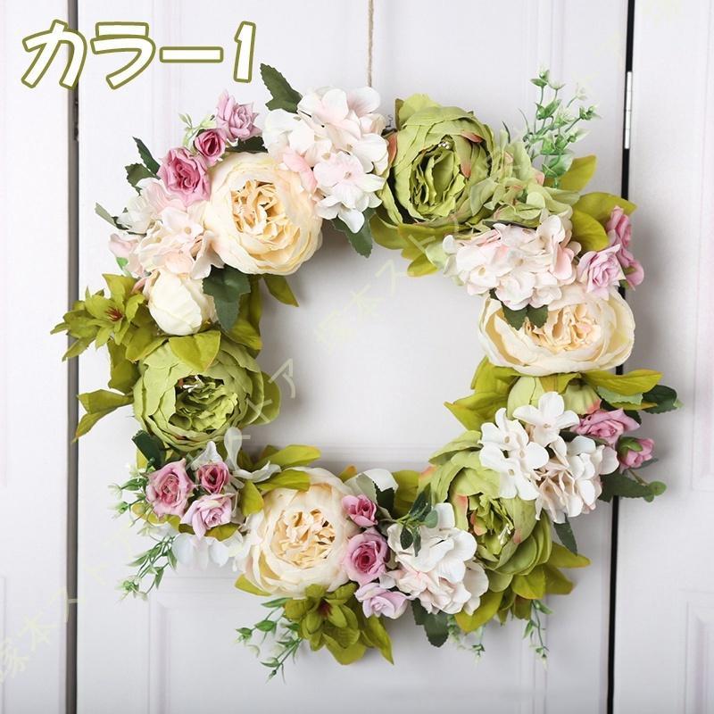 リース 結婚祝 壁掛け ウェルカム リース 花 玄関 ドア 屋外 プレゼント ギフト フラワーリース 壁掛け インテリア かわいい お花 壁掛け ウェルカム リ...