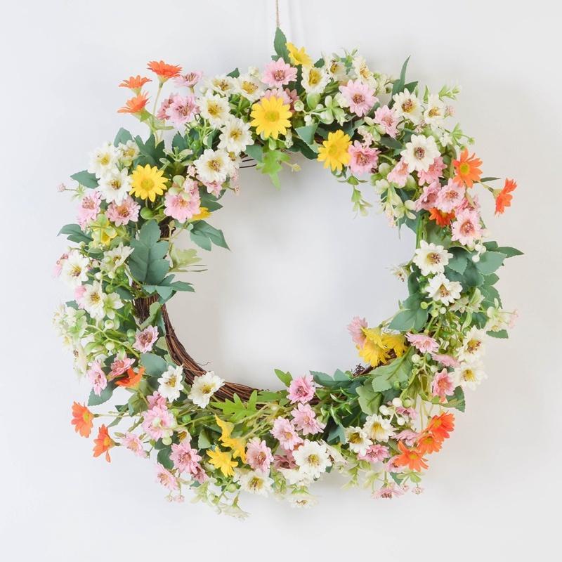 リース 造花 インテリア ドア飾り ウェルカム ドアリース 花リース 結婚式の装飾 ナチュラル おしゃれ 結婚祝い 退職祝い 送別 開店祝い 新築祝い 枯れない...