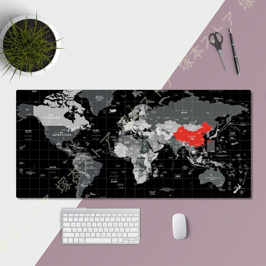 デスクマット マウスパッド 大型 地図 プリント 防水 滑り止め デスクパット 自宅用 事務用 在宅ワーク..