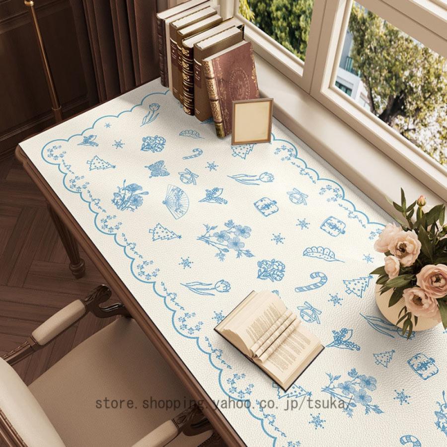 テーブルクロス 撥水 北欧 pu素材 速乾 防水 防油 耐熱 デスクマット 食卓カバー テーブルくろす おしゃれ 滑り止め 花模様 厚手 業務用 家庭用 お手入れ簡単