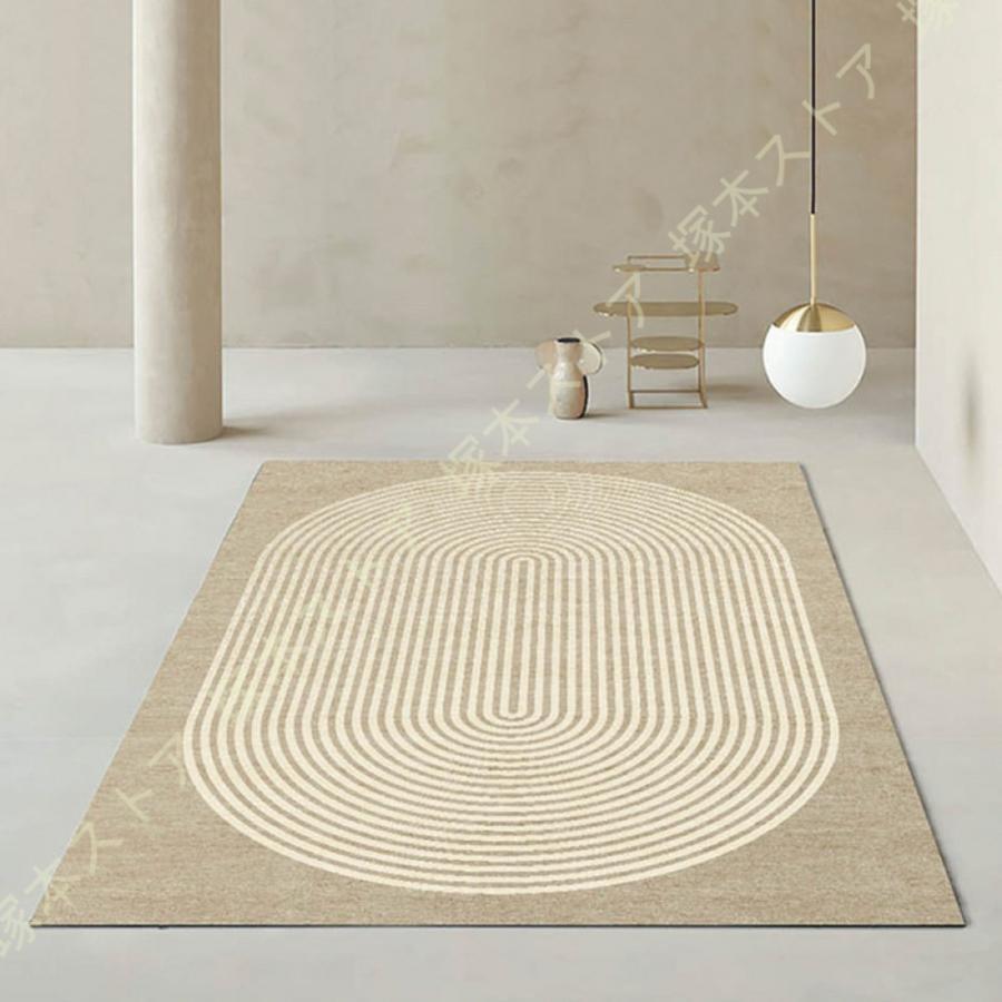 カーペット ラグ 薄い ラグマット 撥水加工 洗濯機で洗える 幾何学模様 冷房対応 ホットカーペット対応..