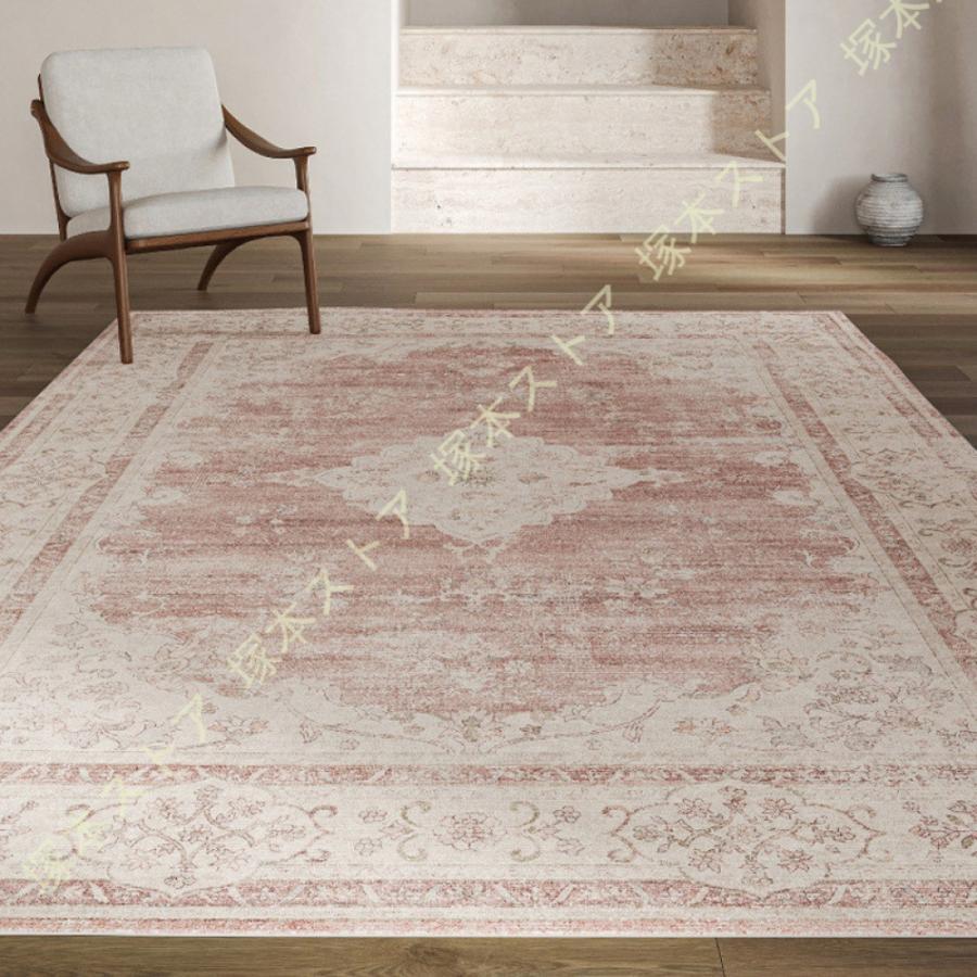 洗えるラグ ヴィンテージ風 抗菌 防臭 ペルシャ絨毯 カーペット ウォッシャブル 洗濯 床暖房対応 長方形 カフェ風 ペルシャ風 ラグマット マット 絨毯