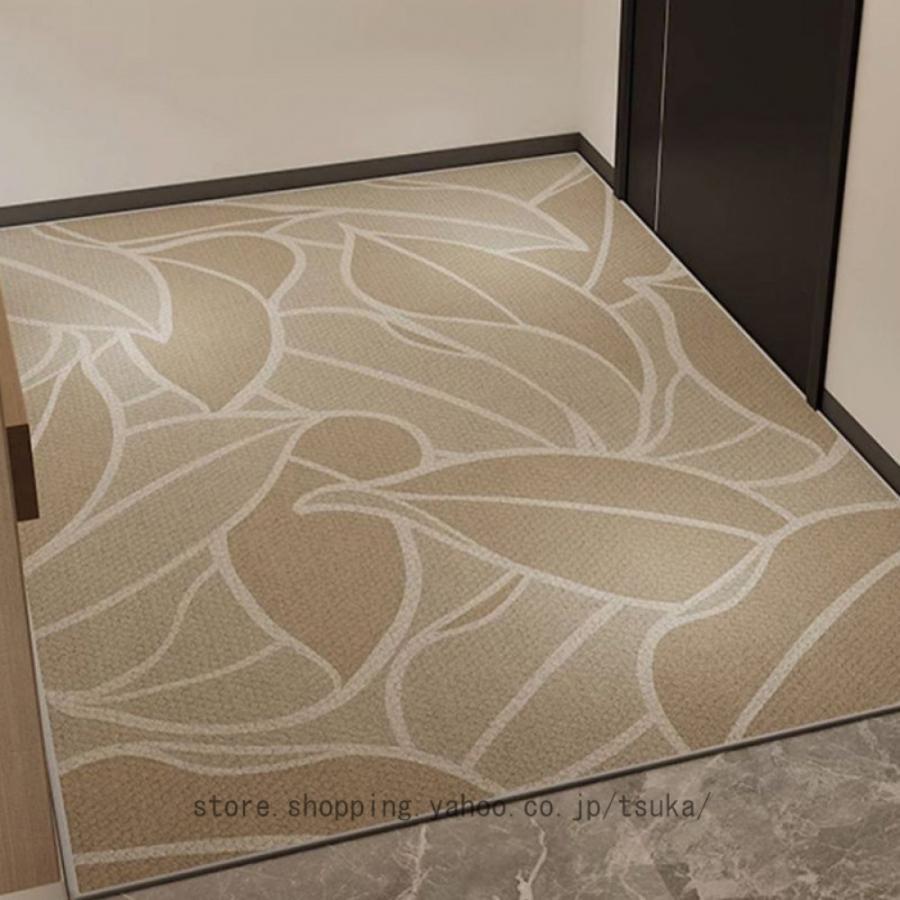 玄関マット 泥落とし 大判 滑り止め リーフ柄 業務用 家庭用 洗える ロング 大きめ 砂 泥除け ドア フロアマット 土間マット 廊下マット 店舗 飲食店 施設