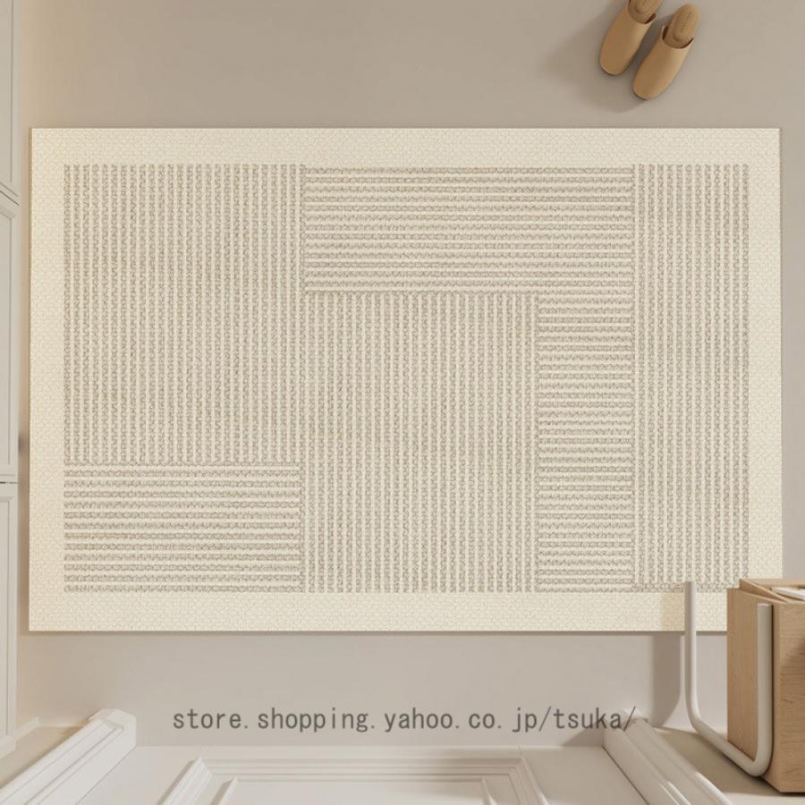 玄関マット 撥水 拭ける おしゃれ 防水マット 滑り止め 大人 カワイイ 北欧 スタイル ロングマット 縞..