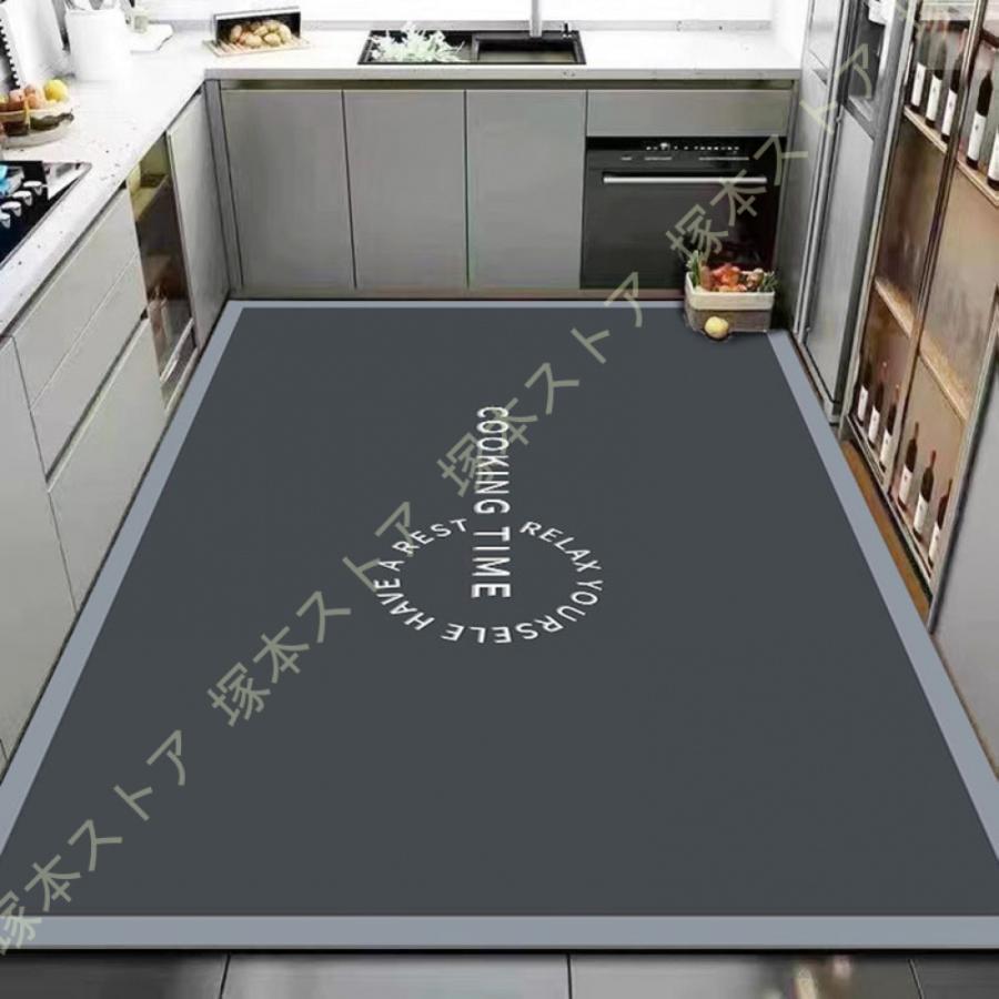 拭ける キッチンマット 防水マット 洗濯いらず 大判 滑り止め カットOK ズレない 傷防止 1年中使える 床マット キッチンフロアマット トイレマット 台所マット