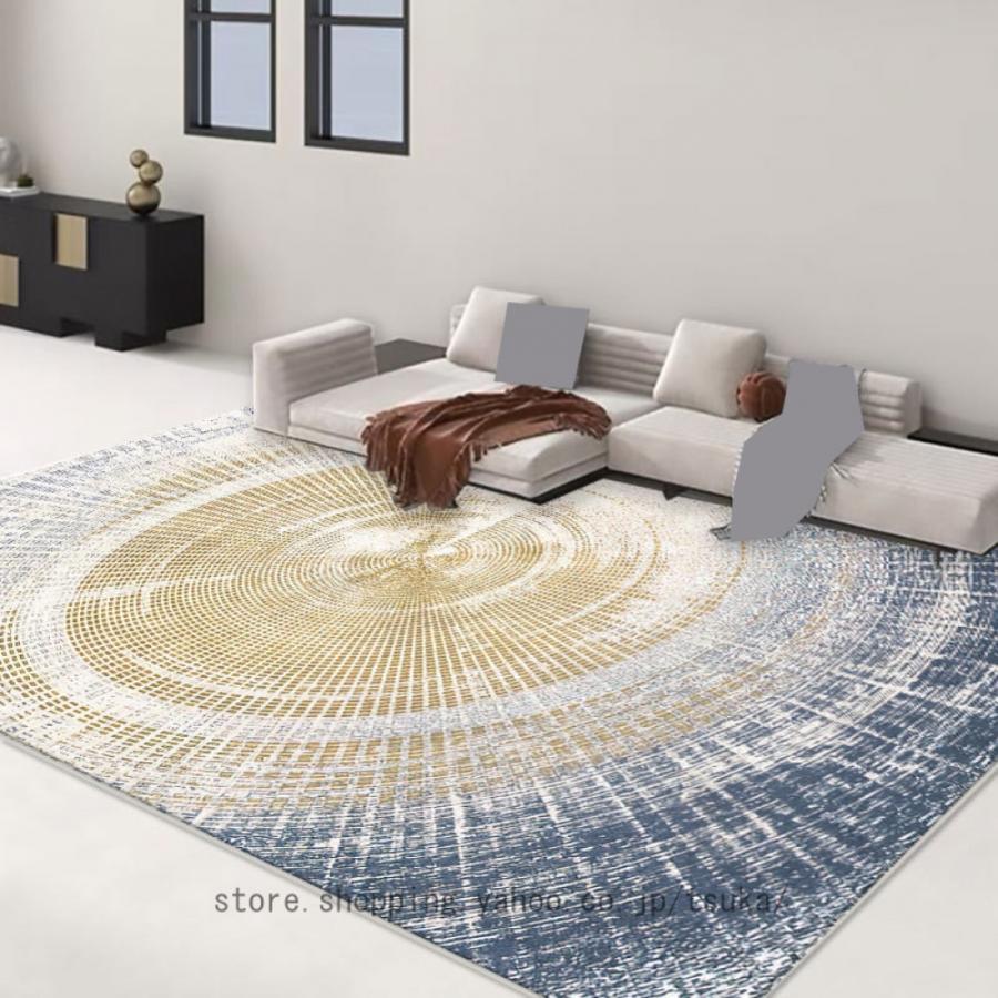防音カーペット 長方形 インテリア オルテガ柄 幾何学模様 滑り止め付 ラグマット 北欧 おしゃれ 洋室ラグ 部屋 リビング マット 軽量 オールシーズン 防音
