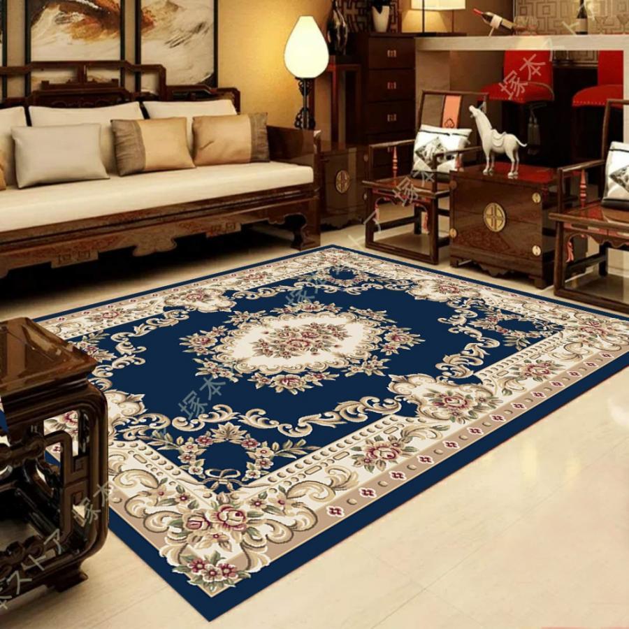 ラグ カーペット 薄い 屋内 おしゃれ イギリス風 レトロ 欧米 宮廷風 モロッコ風 エスニック風 ルームマット 滑り止め付き 子供部屋 四季通用 ベッドルーム