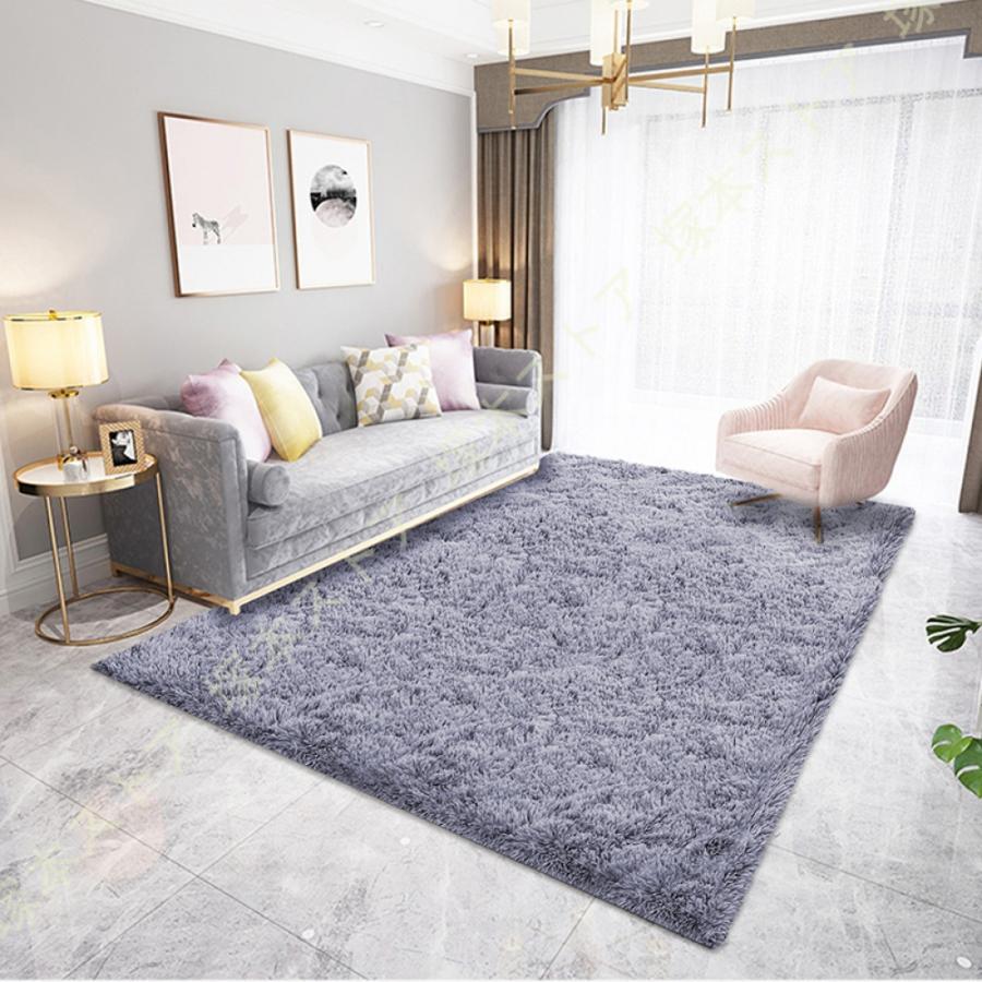 ラグ カーペット 洗える ラグマット シャギー 絨毯 防ダニ 滑り止め付 防ダニ 抗菌 防臭 1年中使えるタイプ 秋冬 床暖房対応 ふわふわ 折り畳み 長方形