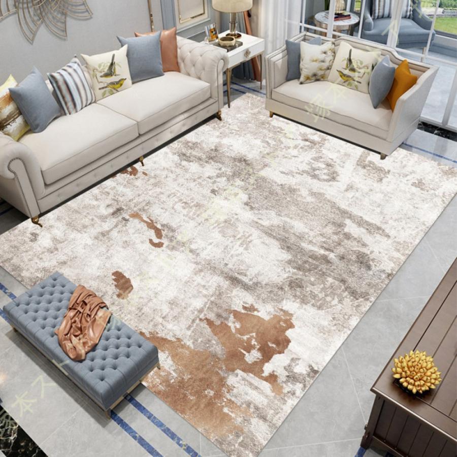 北欧風ラグカーペット 洗えるラグ 幾何学柄 滑り止め 柔らかい おしゃれ 耐磨耗性 防音 品質 ホットカーペット オールシーズン 新生活 抽象 大理石柄 油絵