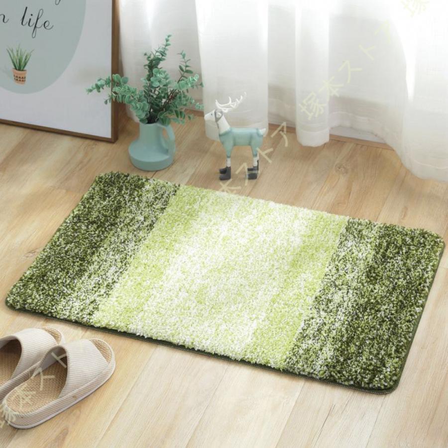 玄関マット 室内 黄色 風水 屋内 50×80cm 洗える おしゃれ ギャベ キリム イエロー 滑止め かわいい ゴブラン 北欧 幾何学 オリエンタル 軽い 薄い ブルー