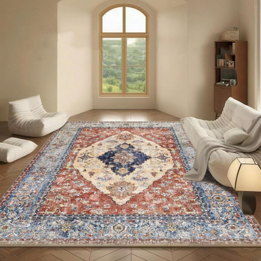 玄関マット 滑り止め付き 室内 ペルシャ絨毯 北欧風 床暖可 かわいい 屋内 おしゃれ インテリア アンティーク 調 北欧 エスニック アジアン 滑らない ペルシャ