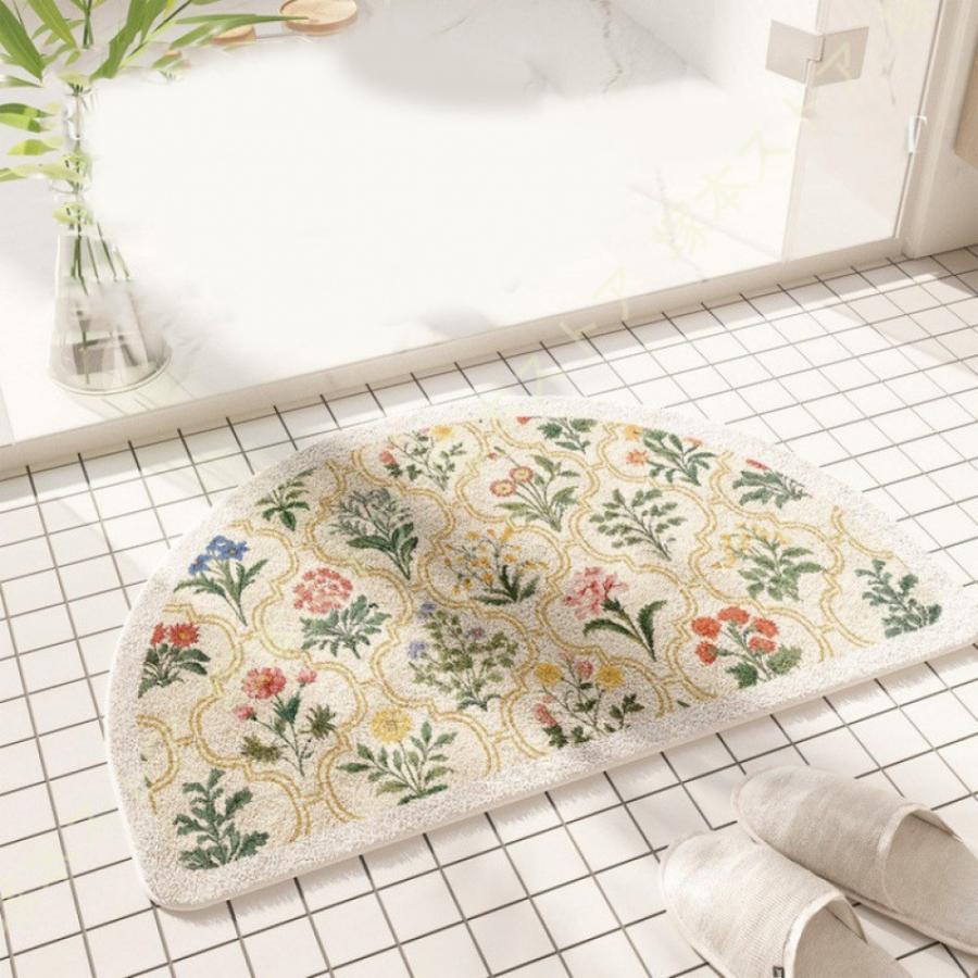 バスマット 足ふきマット お風呂 マット 速乾 吸水 大判 楕円形 風呂マット かわいい 快適 ふわふわ シンプル おしゃれ お風呂場 バスルーム 足ふき ソフト