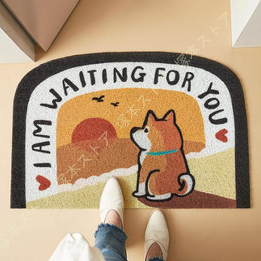 大判 玄関マット 屋外 犬柄 北欧 おしゃれ 室内マット ウェルカムマット 泥落とし エントランスマット ドアマット 室外 汚れ防止 ズレにくい 滑り止め