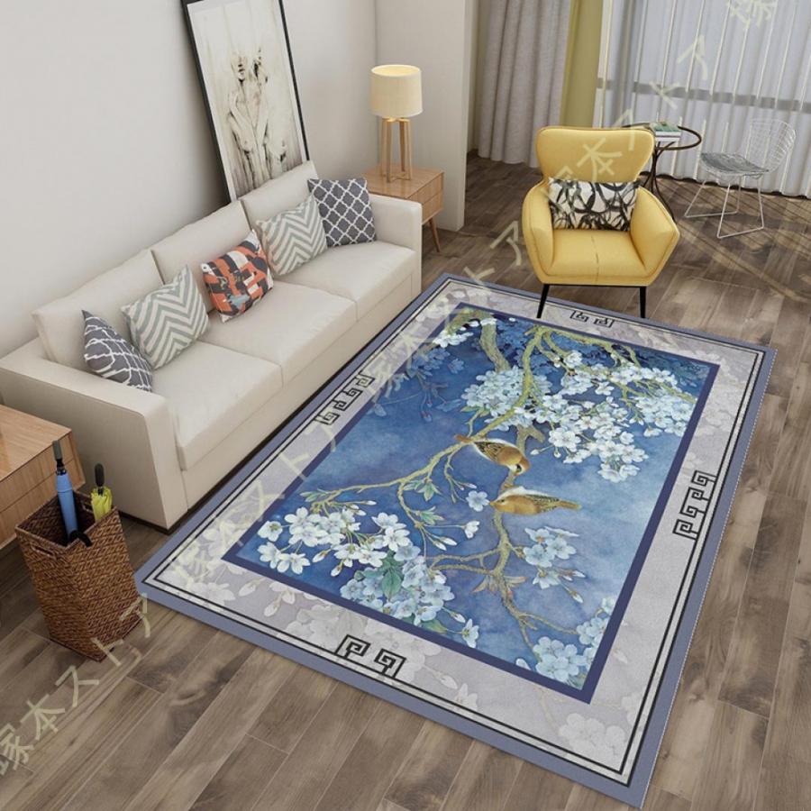 カーペット 中華風 豪華 ラグカーペット 中国風 田園風 花柄 絵柄 防滑 ラグマット 品質 オシャレ 耐磨耗性 ホットカーペット 春 夏 秋 冬 掃除易い