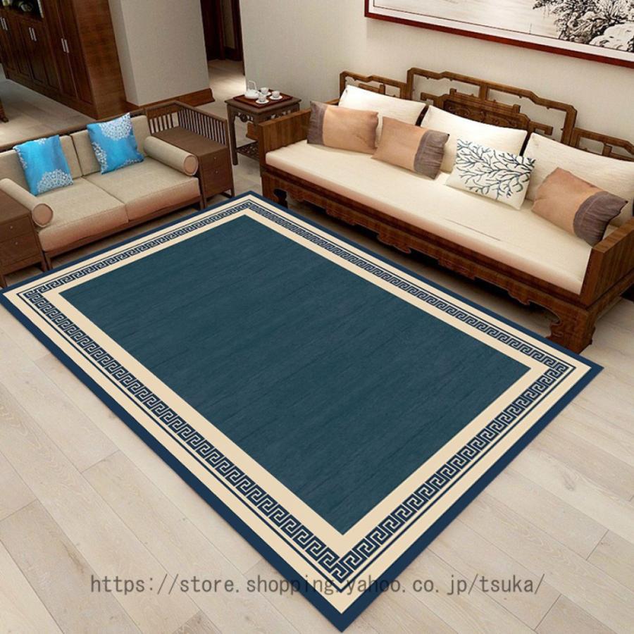 中華風ラグマット ラグ 民族風 じゅうたん 花柄 カーペット 長方形 やわらか 滑り止め 防音 手触りが優しい 水洗い 絨毯 アンティーク チェアマット