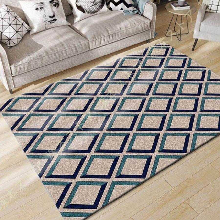 幾何柄 ラグ おしゃれ ラグマット 大きい チェック柄 ホットカーペット対応 洗える 西海岸 カーペット 春夏 秋冬 北欧 絨毯 じゅうたん