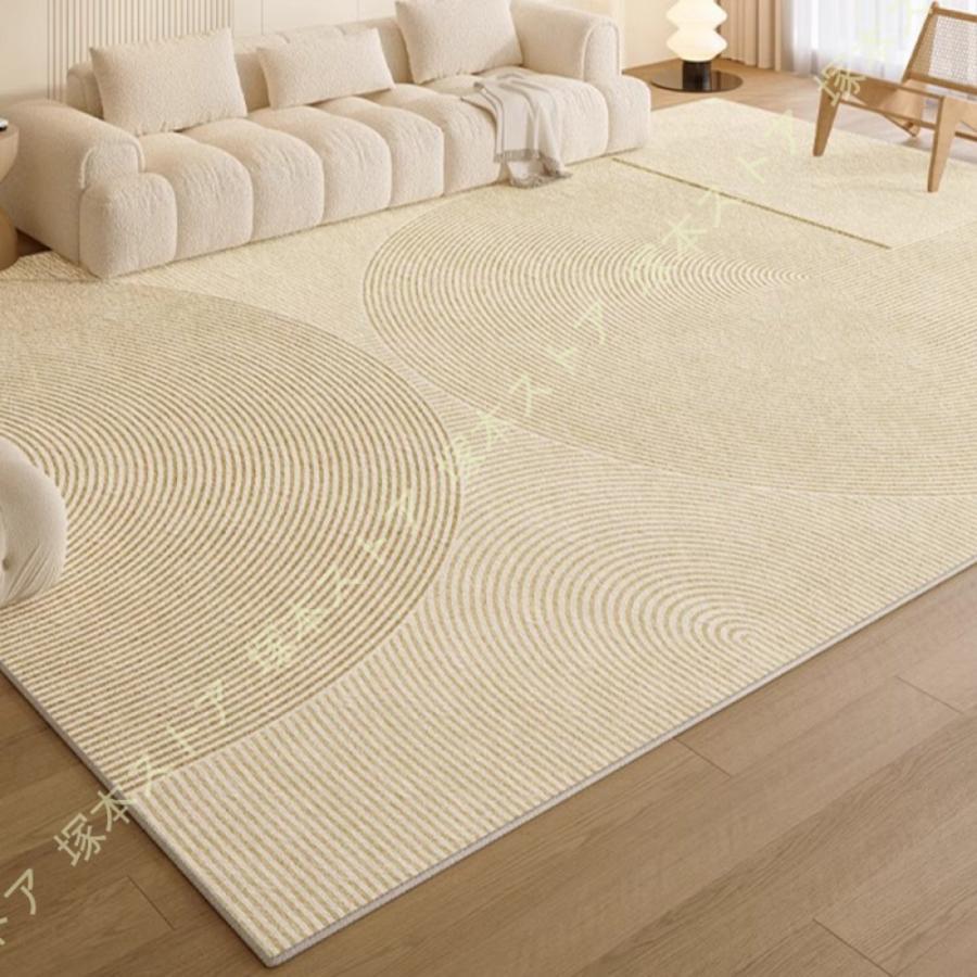 低反発ラグ ラグマット 低反発マット 抗菌 防臭 カーペット ラグ ジュータン 無地 滑り止め 柔らかい 長方形 抽象的 遮音効果 センターラグ