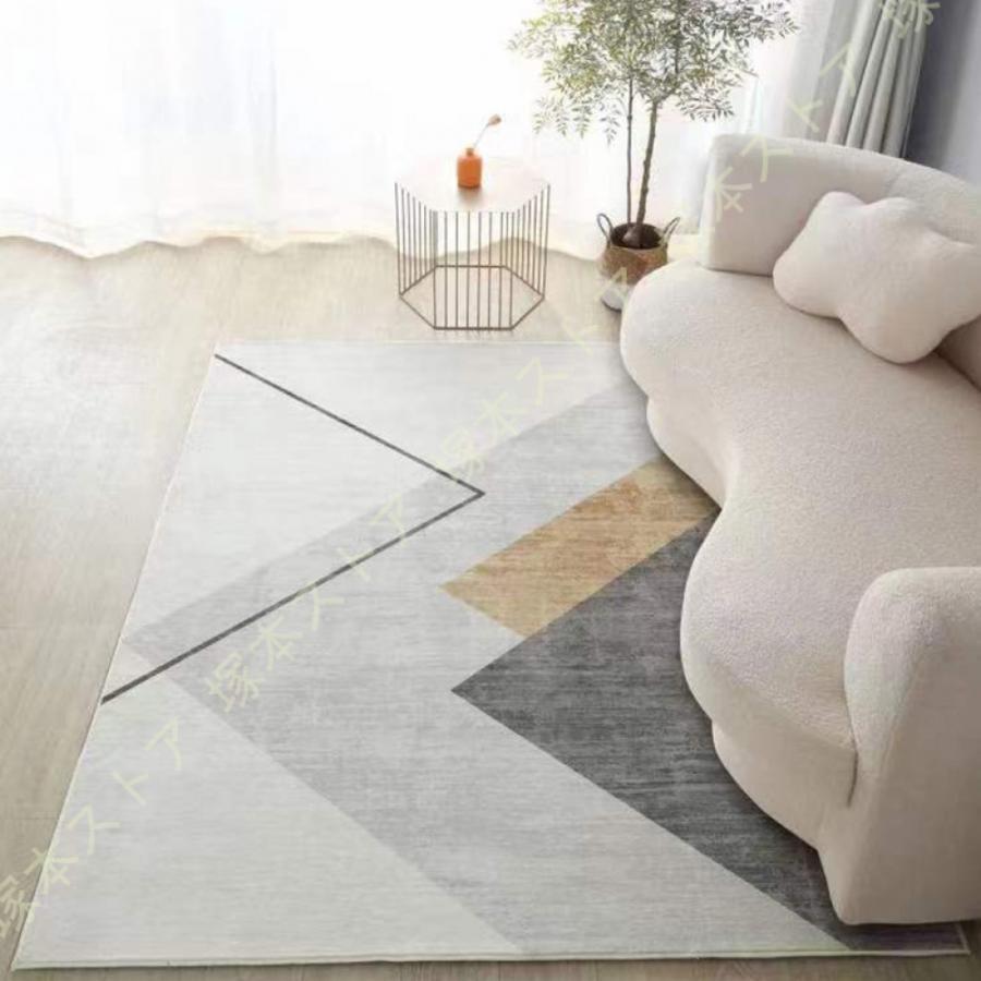 ラグ オシャレ カーペット ラグマット たたみ用 幾何学模様 マット 大きい らぐ床暖房 ホットカーペット対応 デスクカーペット 滑り止め 防臭 北欧風 洗える