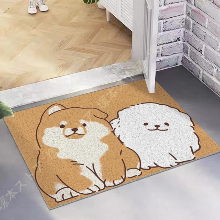カーペット ドアマット 滑り止め ラグ 吸水速乾 犬 猫柄 かわいい バスマット カットできる 耐磨耗性 年中使える オシャレ インテリア 入り口 プレゼント 玄関