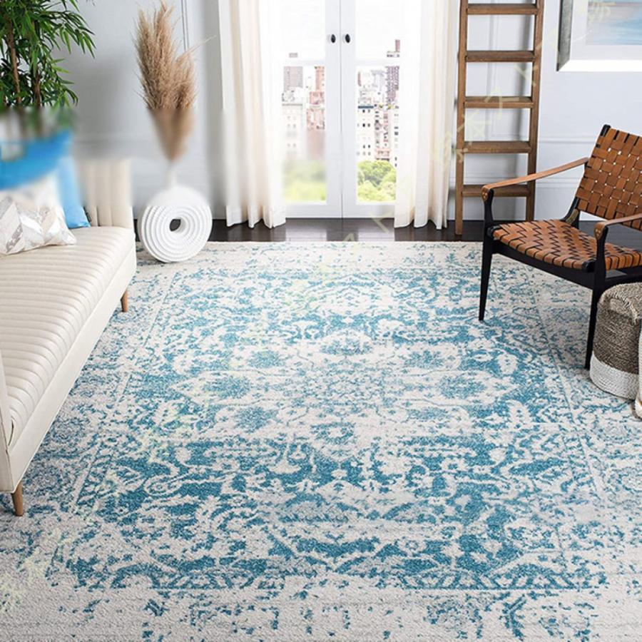 ボヘミアン風 カーペット ラグ ビンテージ レトロ ラグマット ホットカーペット対応 床暖房対応 北欧 長方形 洗えるラグ オシャレ 古典 民族風 柔らかい