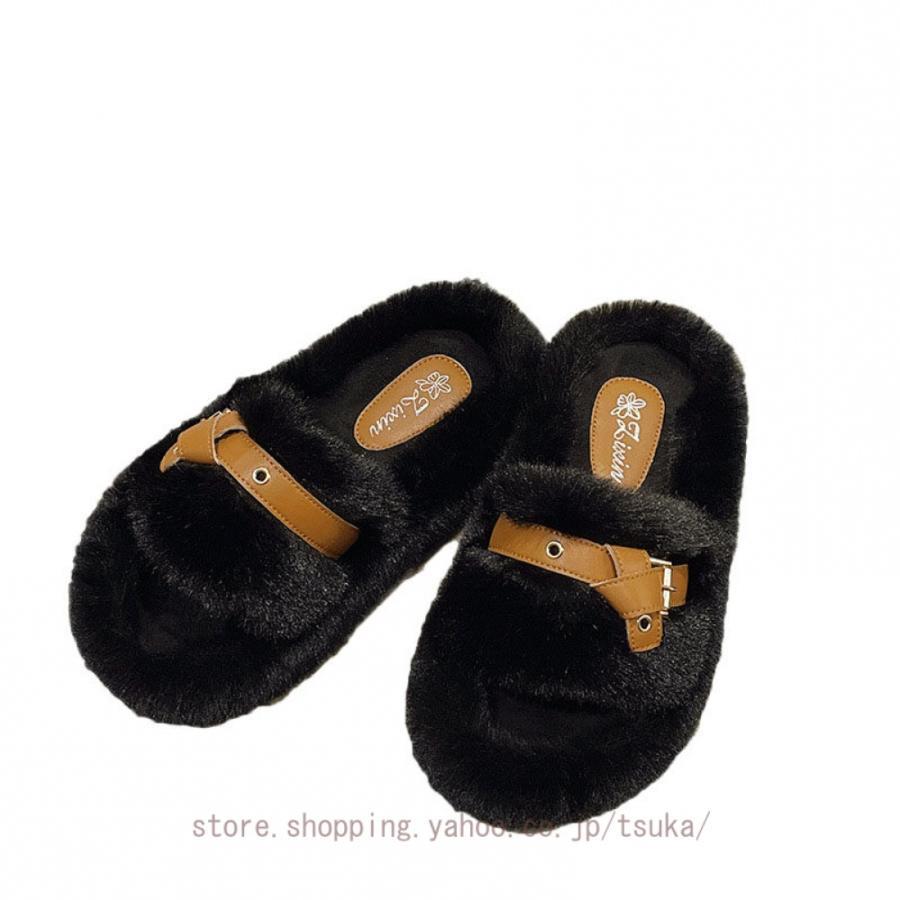 ローファー モカシン レディース 防寒 内側ファー 暖かい あったか ボア ブーツ 冬 婦人靴 軽い スノーシューズ 防滑 保温 スリッパ 軽量 ボアスリッパ ファー(4)