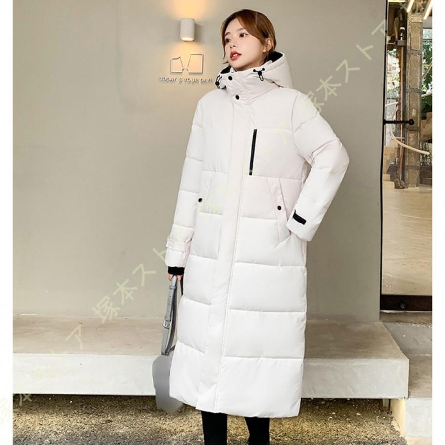 ダウンコート レディース 大きいサイズ ダウンジャケット ロング 軽量 暖かい アウター Aライン ベンチコート かわいい おしゃれ フード付き カジュアル