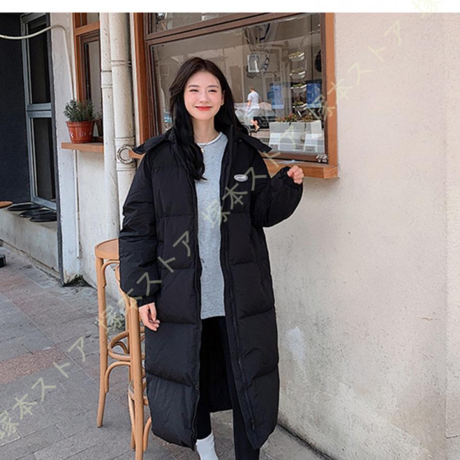 ダウンジャケット レディース 軽量 ロングコート 暖かい 中綿コート 膝下 ベンチコート ダウン ジャケット フード付き 通勤 通学 立ち襟 あったか 軽量 上品