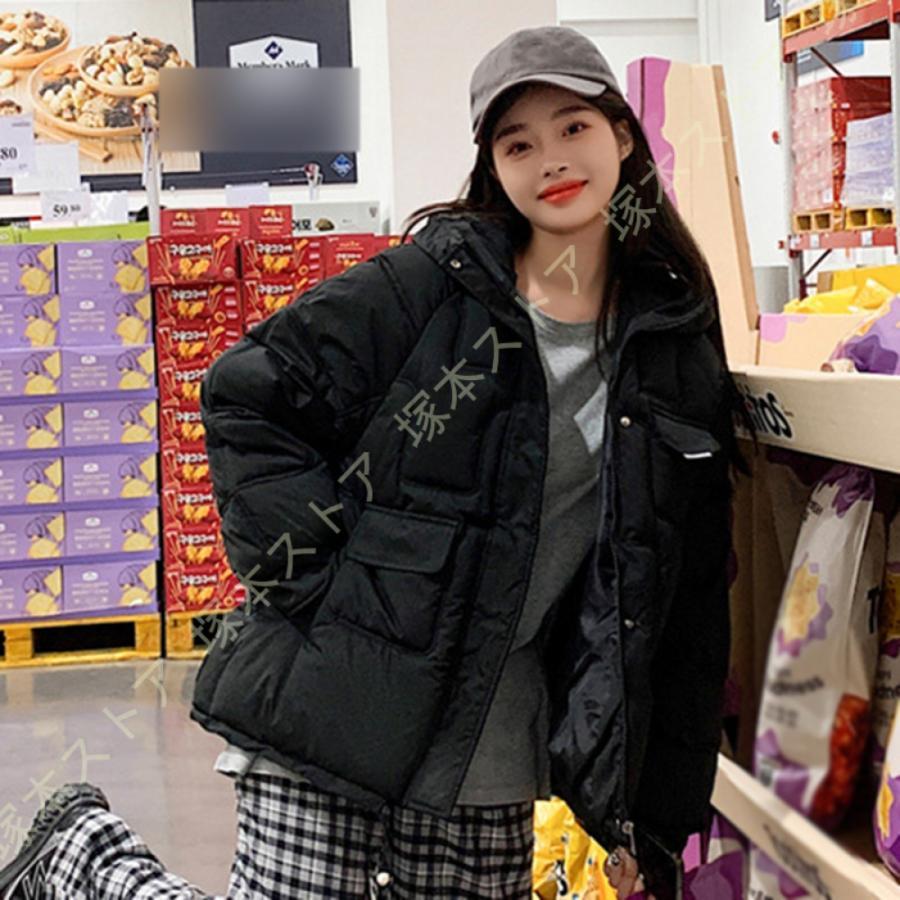 中綿 ショート ダウン風 こーと フード付き コート アウター レディース ダウンジャケット 軽量 暖かい..