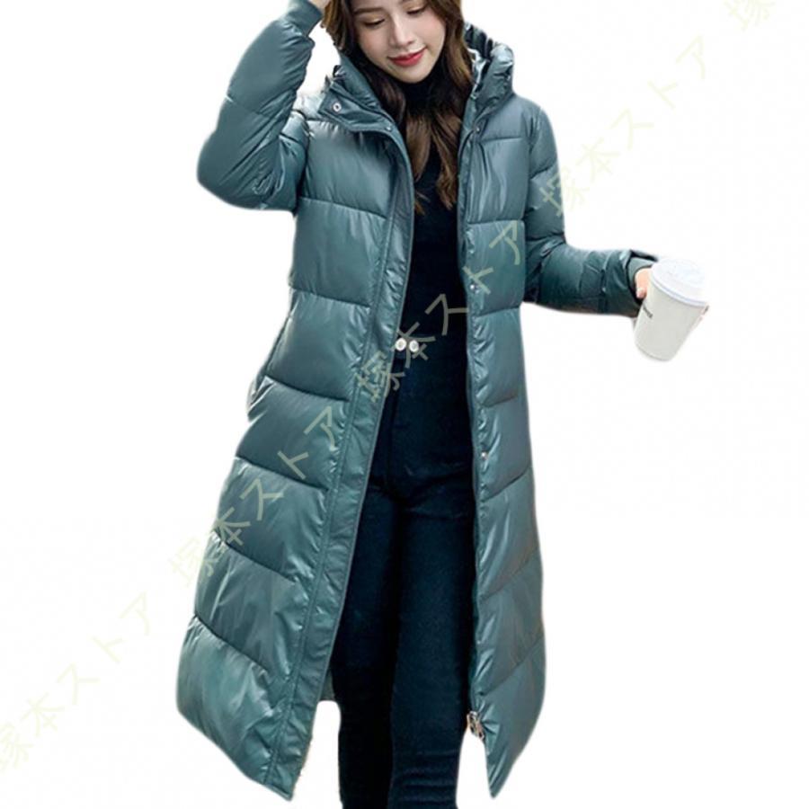 ダウンジャケット レディース ロング ダウンジャケット レディース ダウンコート フード付き アウター 大きいサイズ 中綿 コート ロング丈冬服 おしゃれ