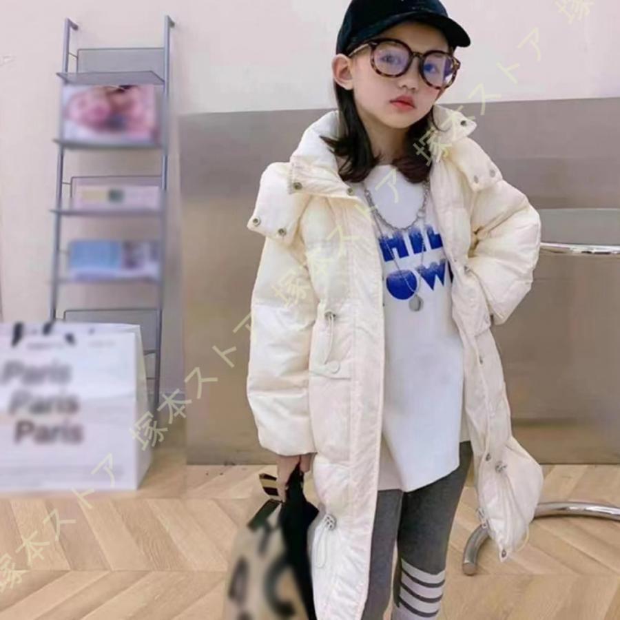 冬 厚手 可愛い 防風 子ども ダッフルコート ロング丈 チェスターコート 女の子 中綿コート ダウンジャケット レディース 軽量 フード付き ダウンコート