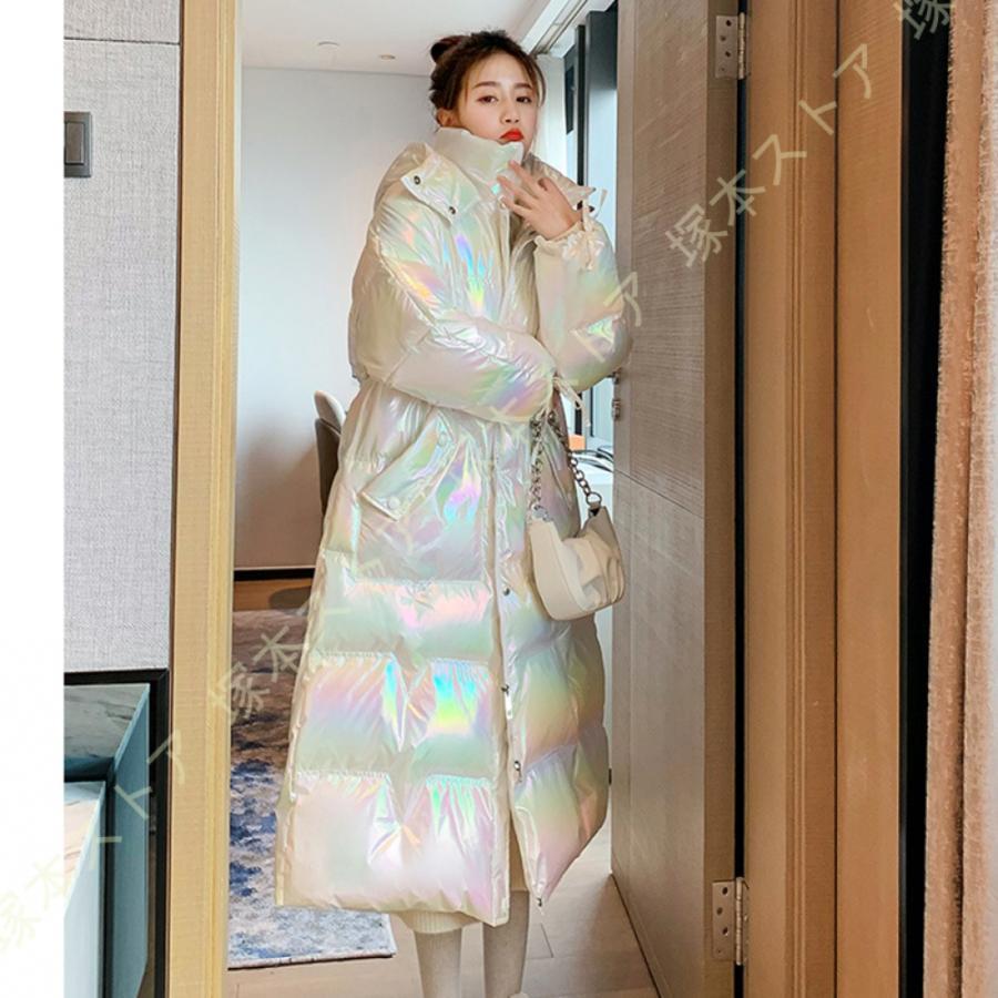 ダウンコート レディース ロング 軽量 秋冬 ダウンジャケット 中綿ジャケット アウター フード付き 暖..