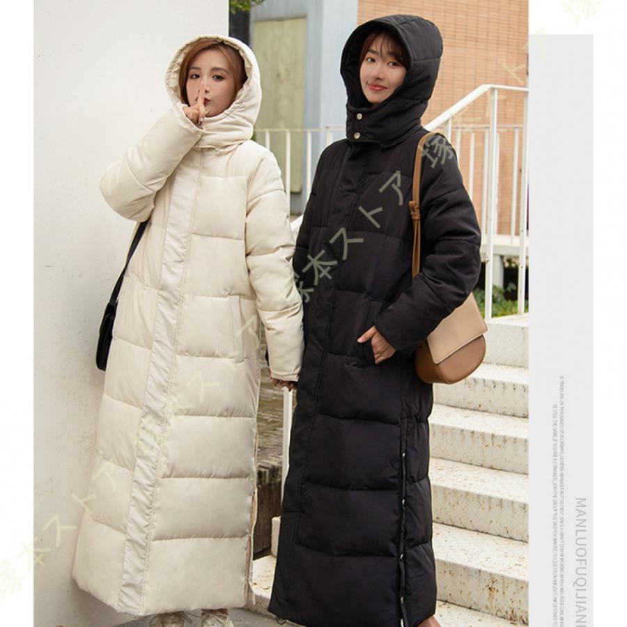 棉服 防寒ジャケット ダウンコート レディース ロングコート ダウンジャケット ライトダウン 厚手コー..