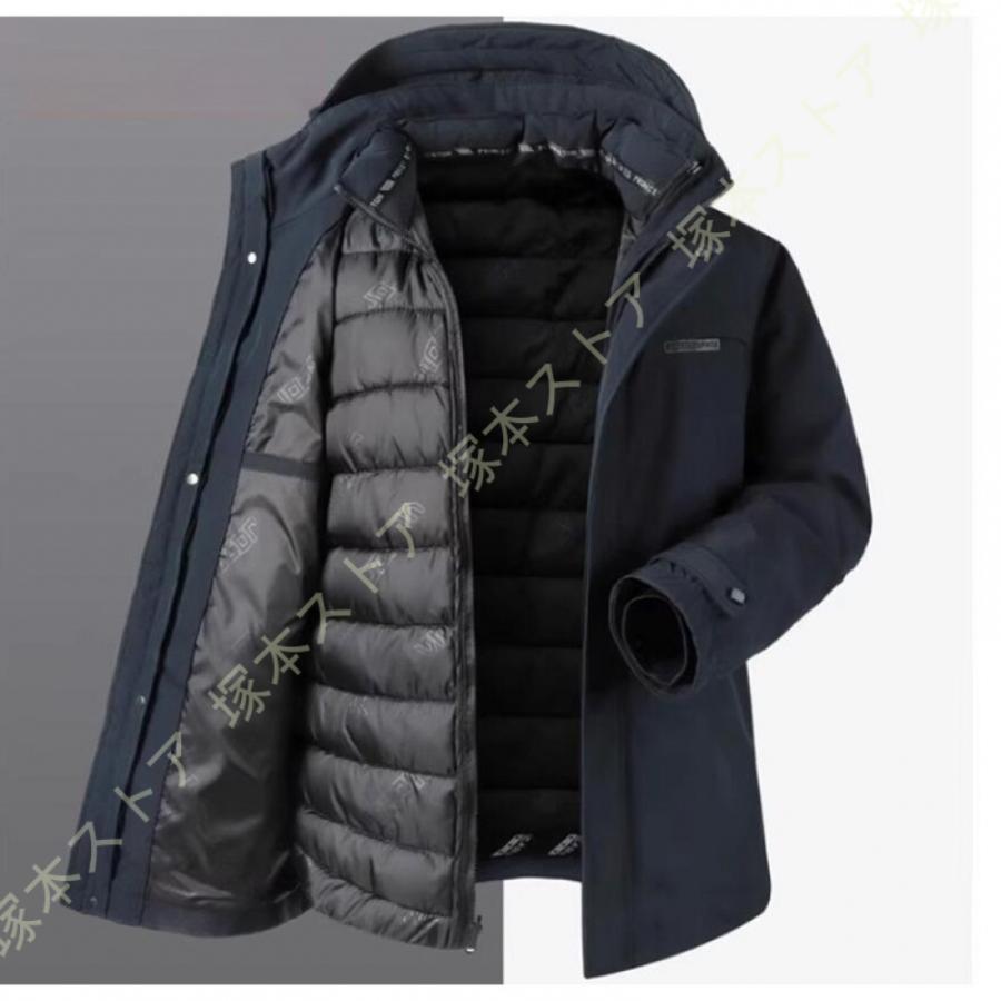 ダウンジャケット メンズ ダウン ジャケット ダウン アウター フード付き バイカー...