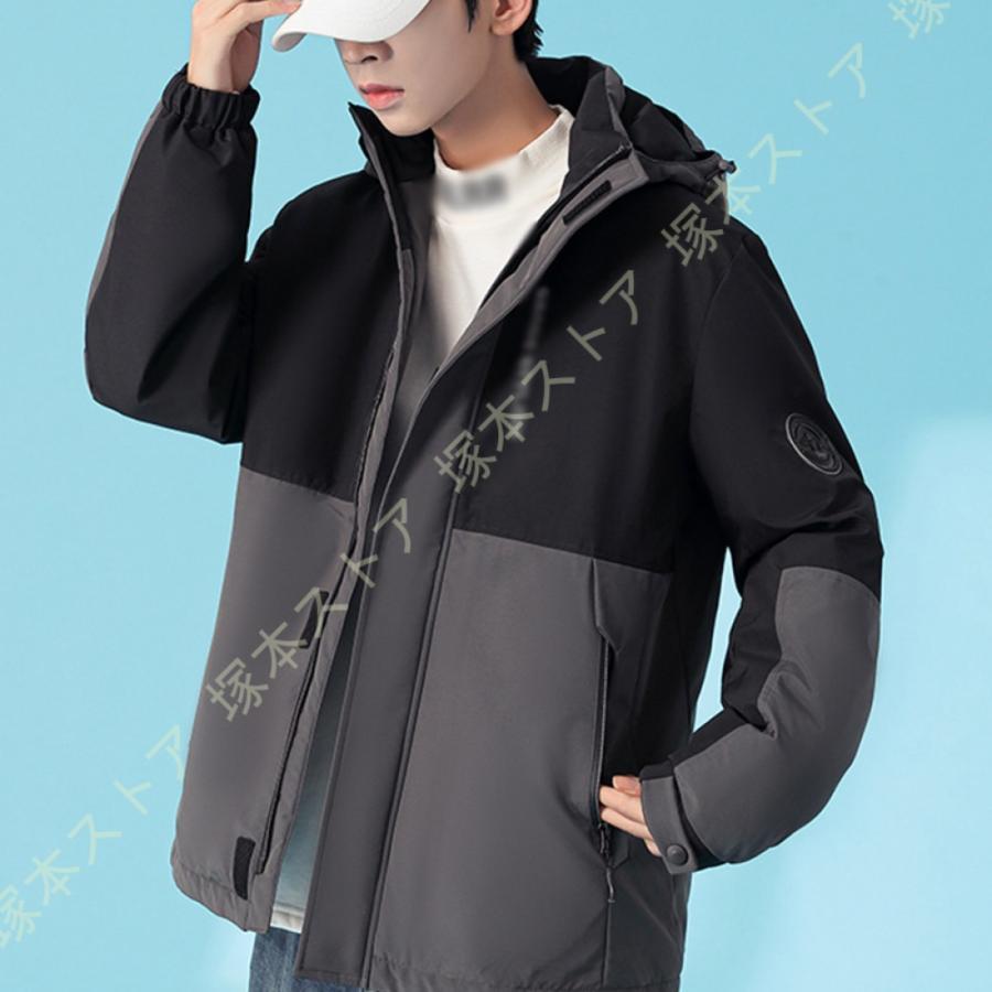 メンズ ダウンジャケット カジュアル ジャケット メンズ ダウンコート 冬 無地 メ...